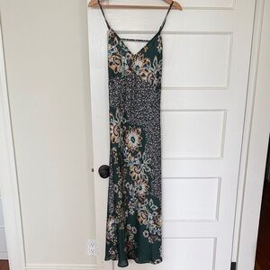 FP Movement by Free People Dark Green Floral Maxi Dress